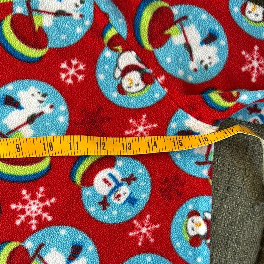 The Children's Place Red Boys Girls Fleece Snowman Snowglobe Pajamas Sz Medium